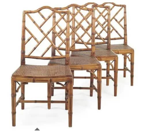 High quality bamboo antique wicker chair image 1