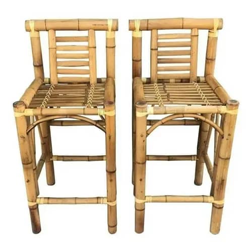 Antique bamboo artistic bar chair image 1