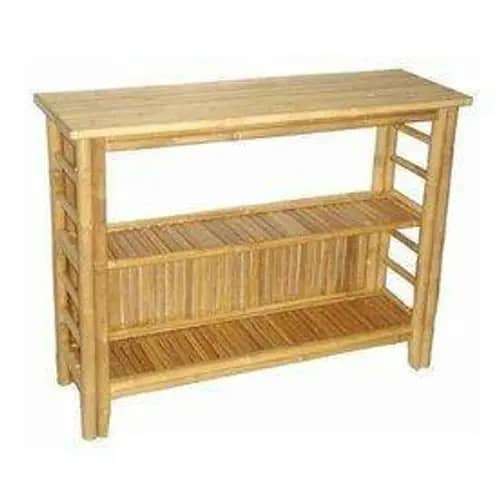 Modern natural bamboo shoe rack image 1