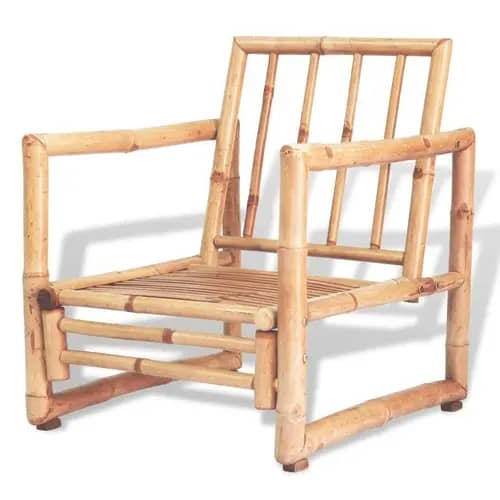 Modern antique natural bamboo single sofa chair image 1