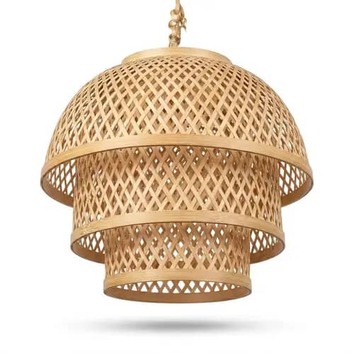 Handwoven Bamboo Hanging Lamp Shade