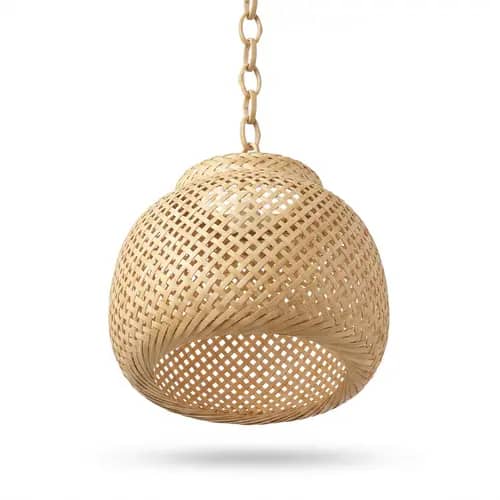 Handwoven Bamboo Hanging Lamp Shade