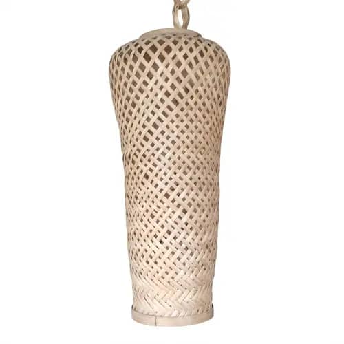 Bamboo Elongated Hanging Lamp Shade