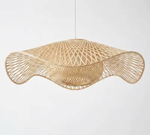 Handwoven Bamboo Hanging Lamp Shade