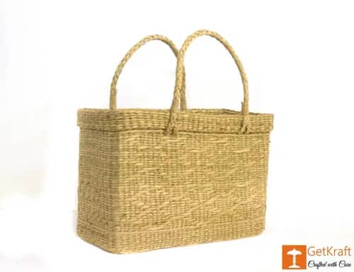 Natural Straw Beach Bag image 1