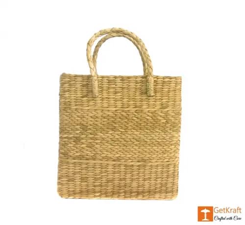 Natural Straw Handmade Shopping Tote Bag image 1