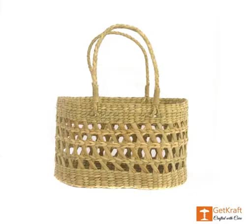 Natural Straw Handmade Net Bag image 1