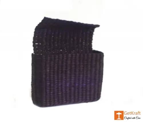 Natural Straw Handmade Blue Coloured Envelop bag image 1