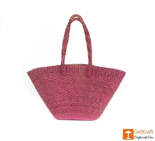 Natural Straw Handmade Oval Bag image 1