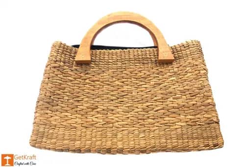 Natural Straw Bowler Bag image 1