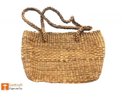 Natural Straw Hobo Bag image 1