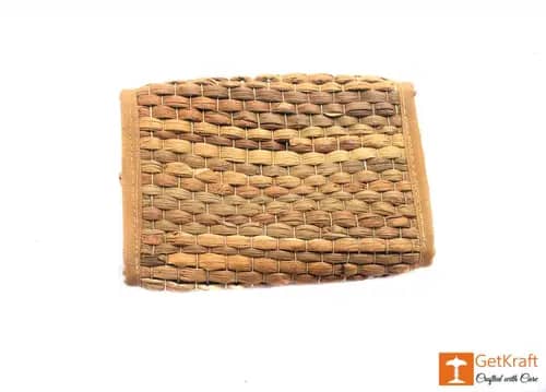 Natural Straw Unisex Handmade Purse Clutch Wallet image 1