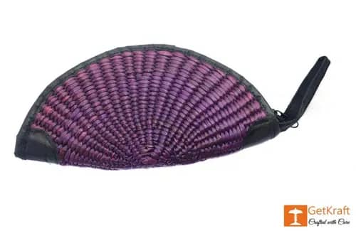 Natural Straw Handmade Clutch image 1