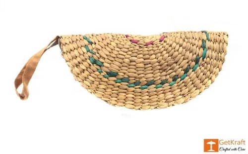 Natural Straw Handmade Clutch image 1