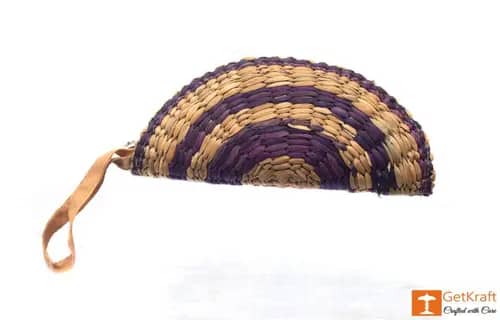 Natural Straw Handmade Hand Clutch (Small) image 1