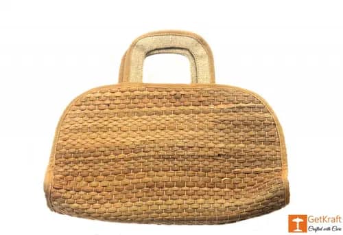 Natural Straw Handmade Bowler Bag image 1