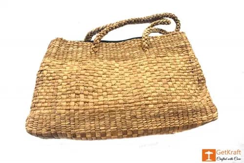 Natural Straw Handmade Hobo Bag image 1