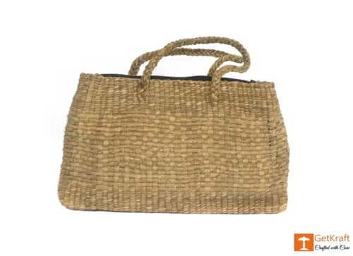 Medium-sized Bowler Natural Straw Bag image 1