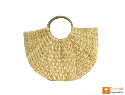 Natural Straw Handmade Bag image 1