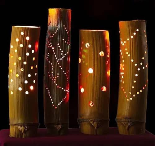 Bamboo Lamps with Gorgeous Patterns image 1