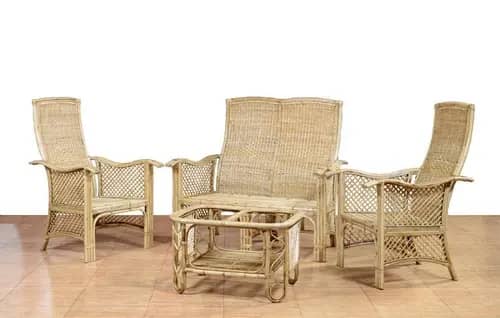 Contemporary Cane Sofa Set - Tea table Set image 1