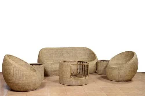Sofa Set made from Cane Trendy for Home Office image 1