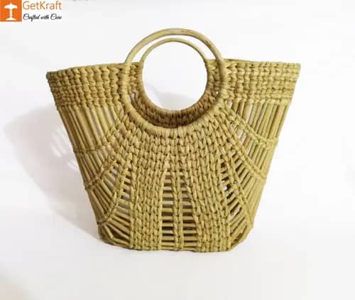 Natural Straw Oval Zally Handbag image 1