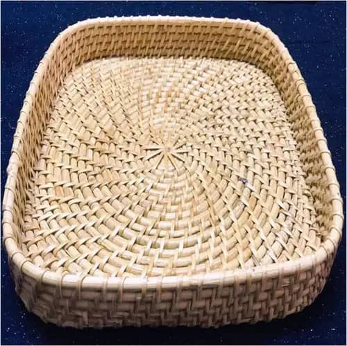 Rattan Serving Kitchen Tray image 1
